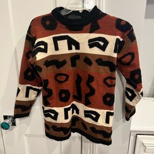 Vintage Hard to Find marimekko - made in finland tribal style sweater